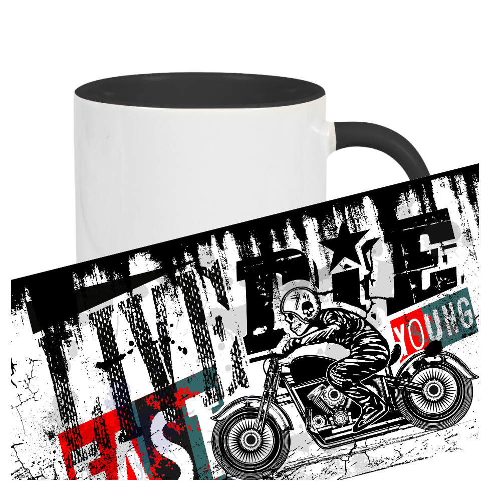 Vintage Becher LIVE FAST