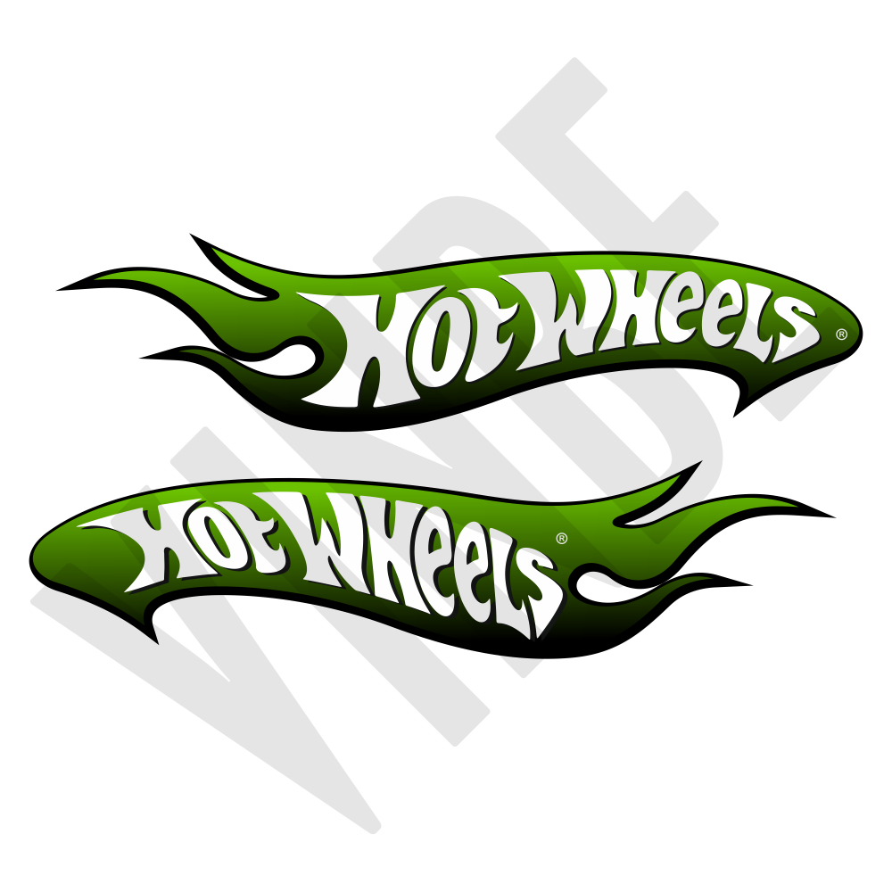 Aufkleber-2er Set Hotwheels green