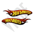 Aufkleber-2er Set Hotwheels red black