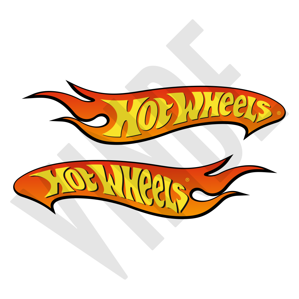 Aufkleber-2er Set Hotwheels orange