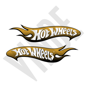 Aufkleber-2er Set Hotwheels gold