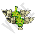 Aufkleber Flying Skull