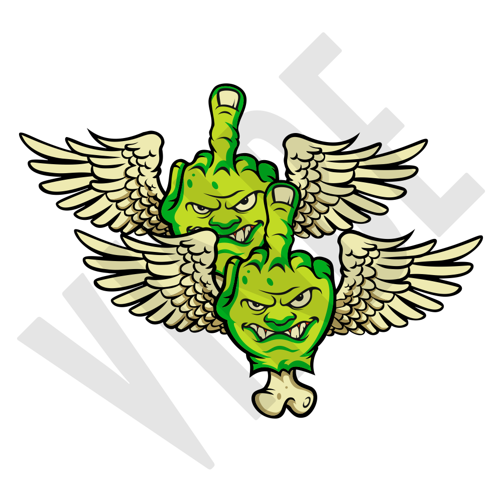Aufkleber Flying Skull