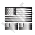 Aufkleber USA Flag gray