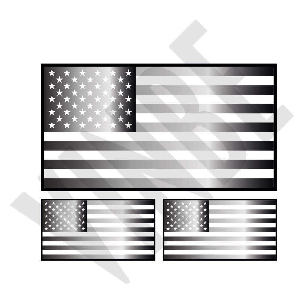 Aufkleber USA Flag gray