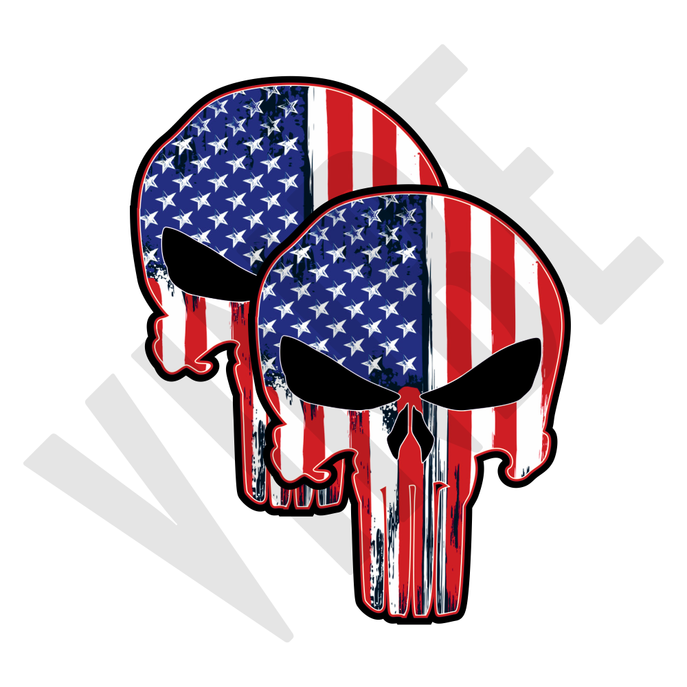 Aufkleber Punisher US Flag