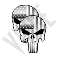 Aufkleber Punisher US Flag gray