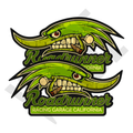 Aufkleber-2er Set Roadrunner green