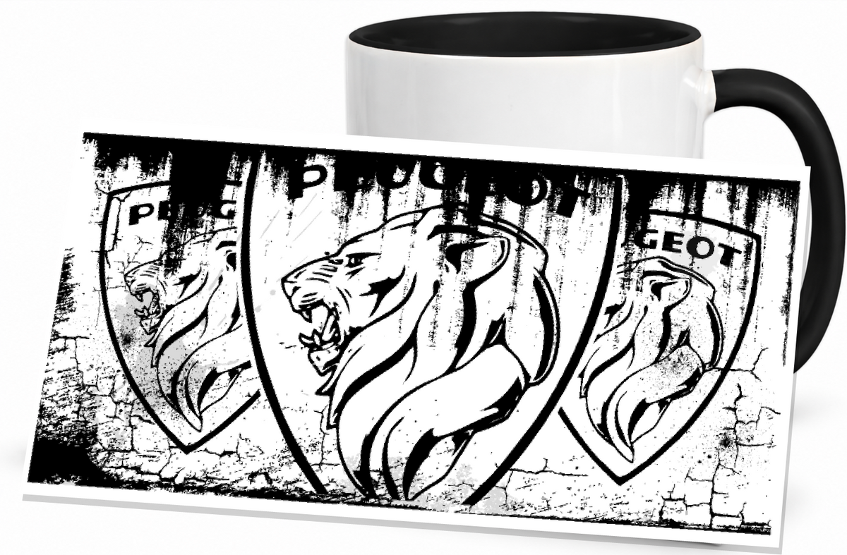 Vintage Becher Peugeot LION