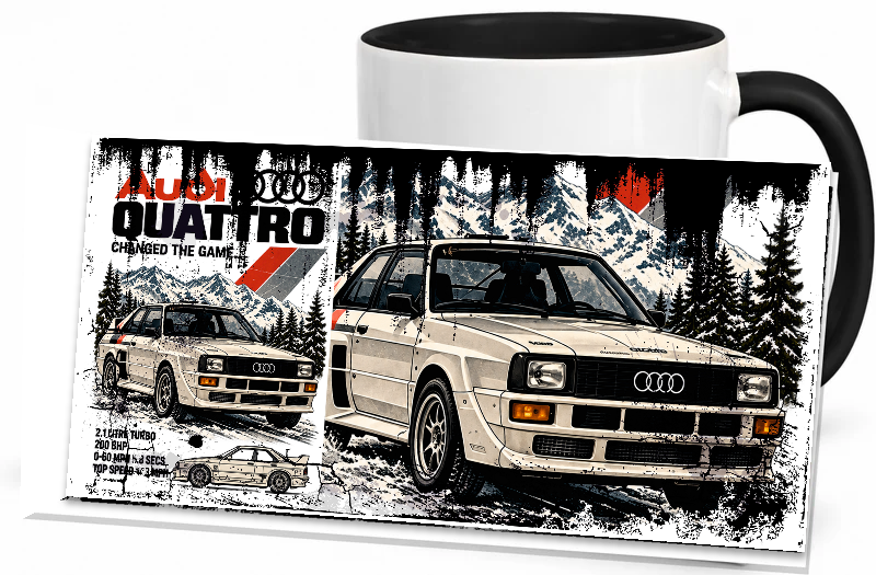 Vintage Becher Audi Quattro