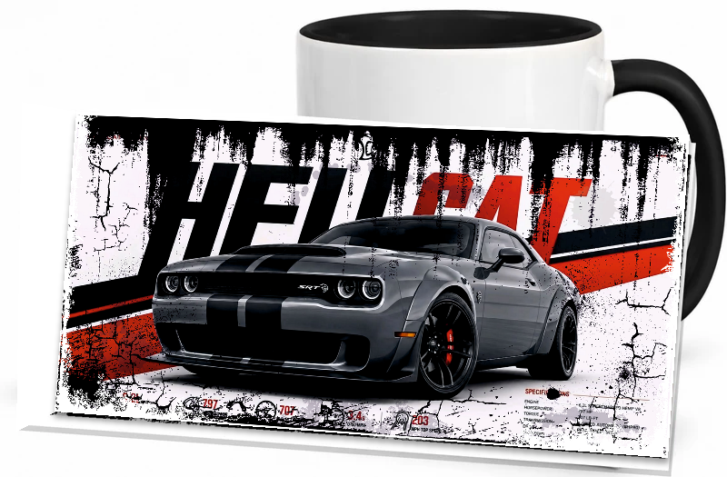 Vintage Becher Dodge Challenger Hellcat