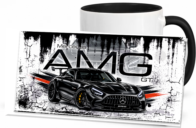 Vintage Becher Mercedes AMG GT Schwarz