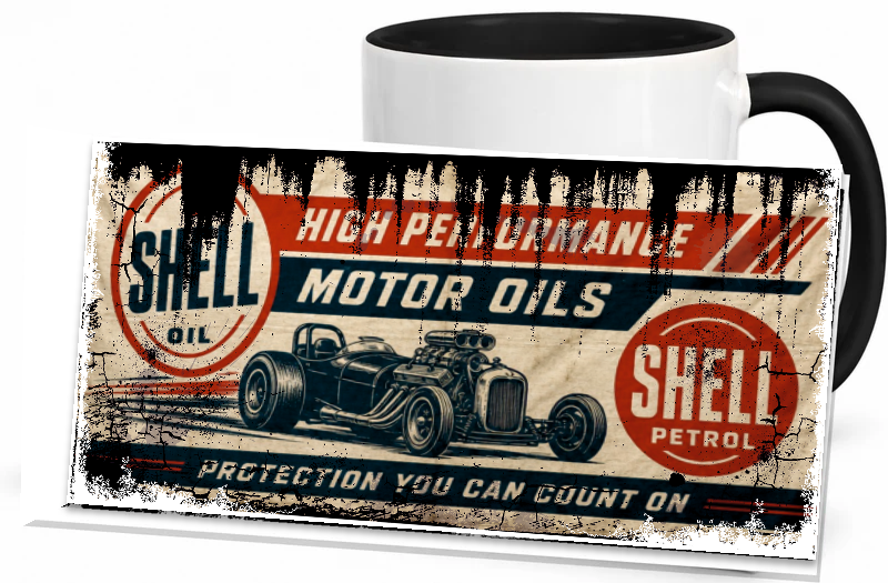 Vintage Becher Shell Motor Oils