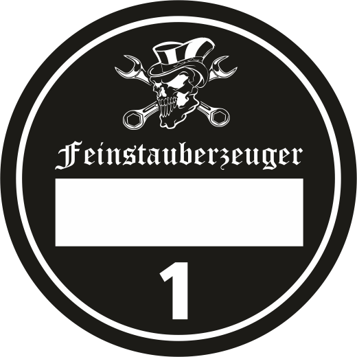 Aufkleber- Feinstauberzeuger - T2