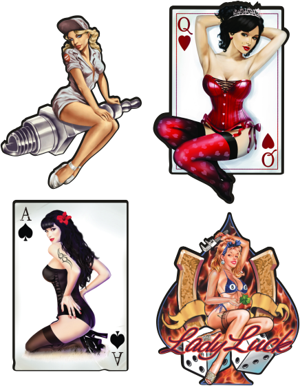 Aufkleber-Set Pinups S5