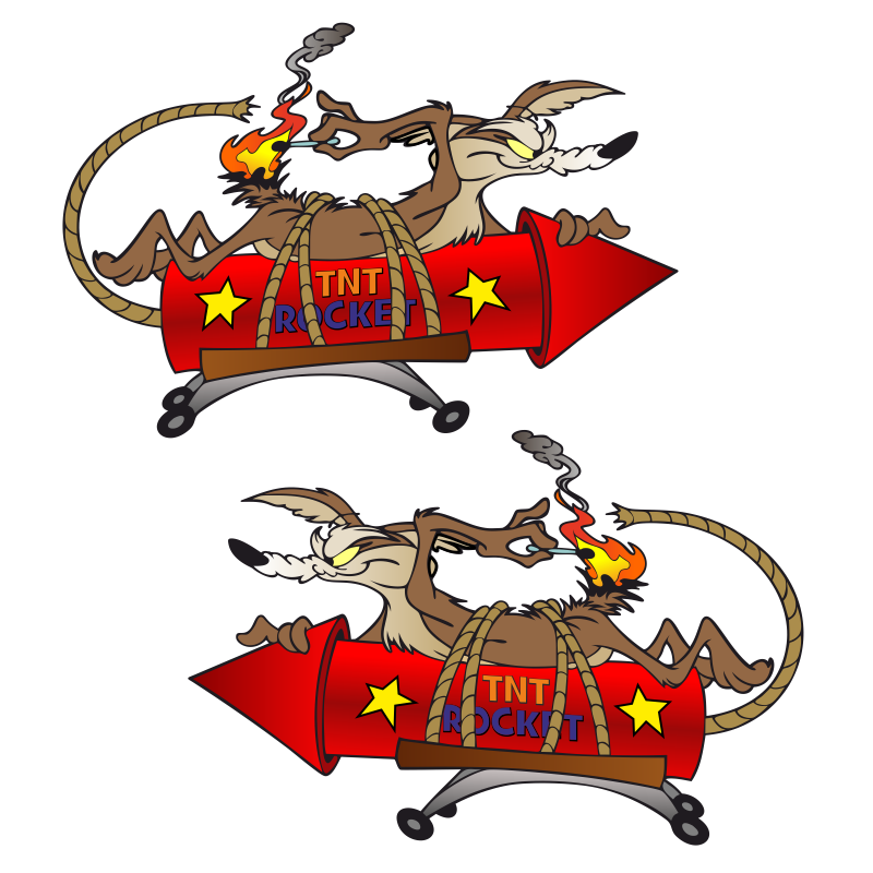 Aufkleber-2er Set Coyote TNT - U20