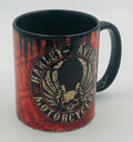Vintage Becher Harley Skull Orange