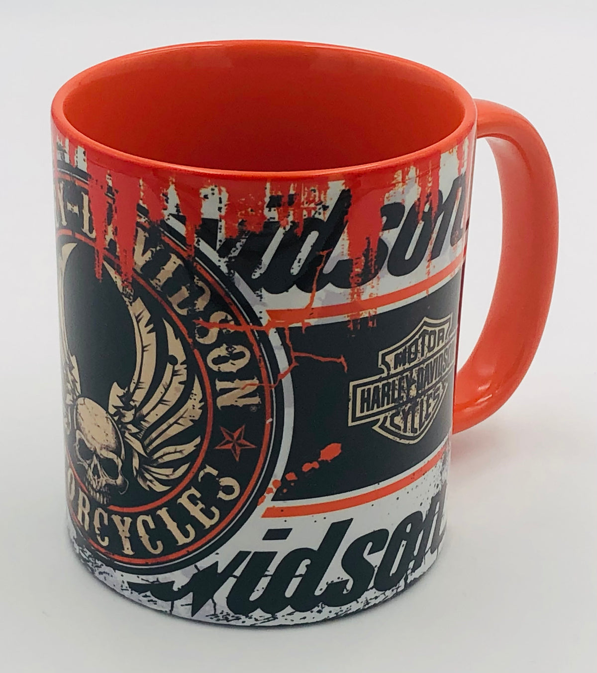 Vintage Becher Harley Skull Weiss