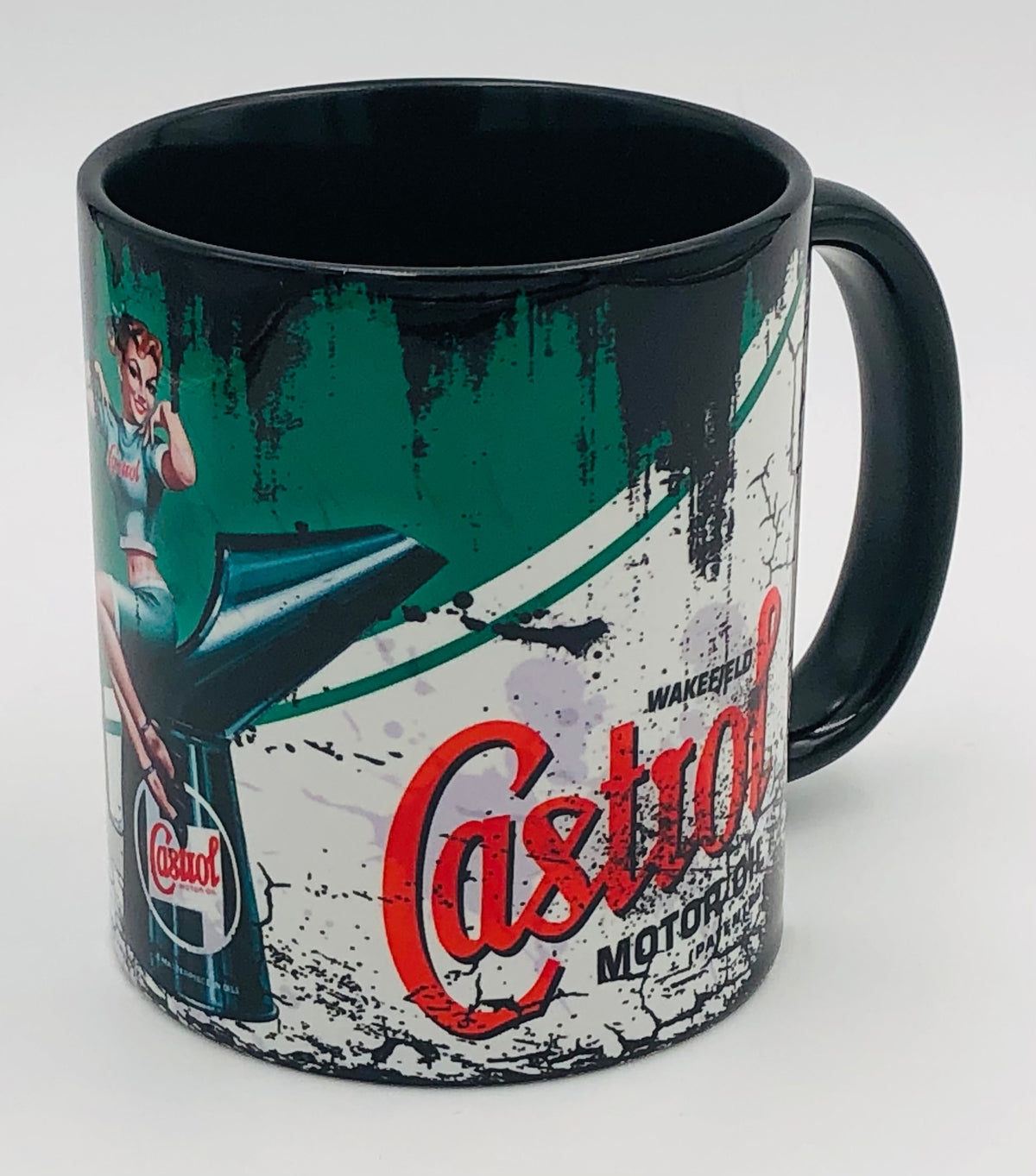 Vintage Becher Pin up Castrol Öl