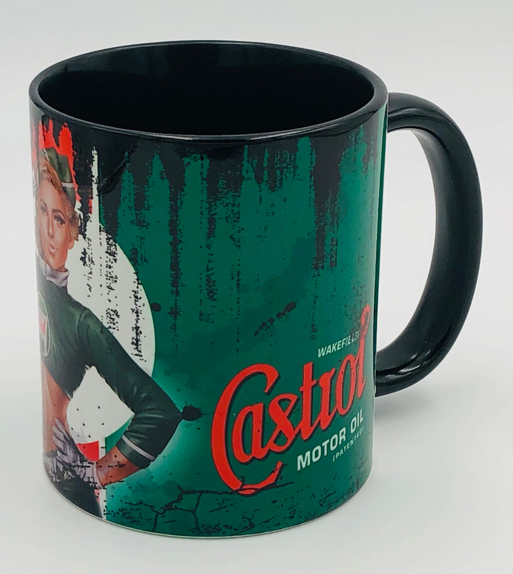 Vintage Becher Pin up Girl Castrol