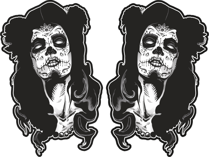 Aufkleber- Pin up Muerte P7