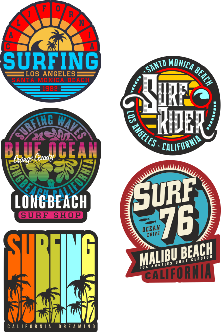 Aufkleber-Set Surfer S10