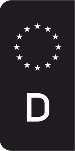 Aufkleber Kennzeichen Euro - T5