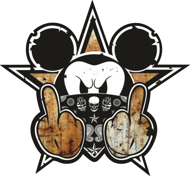 Aufkleber Mickey rusty - T9