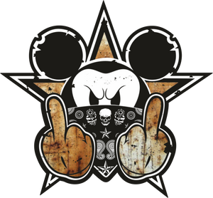 Aufkleber Mickey rusty - T9