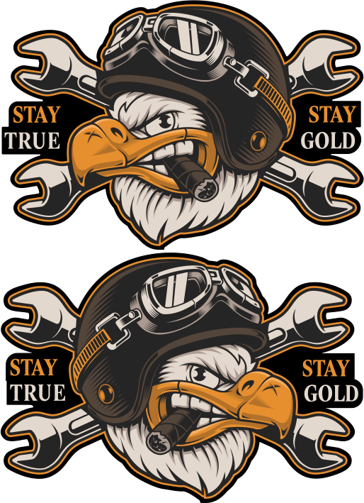 Aufkleber-2er Set Stay Gold - U10
