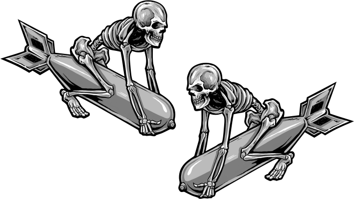 Aufkleber-2er Set Skull - U11